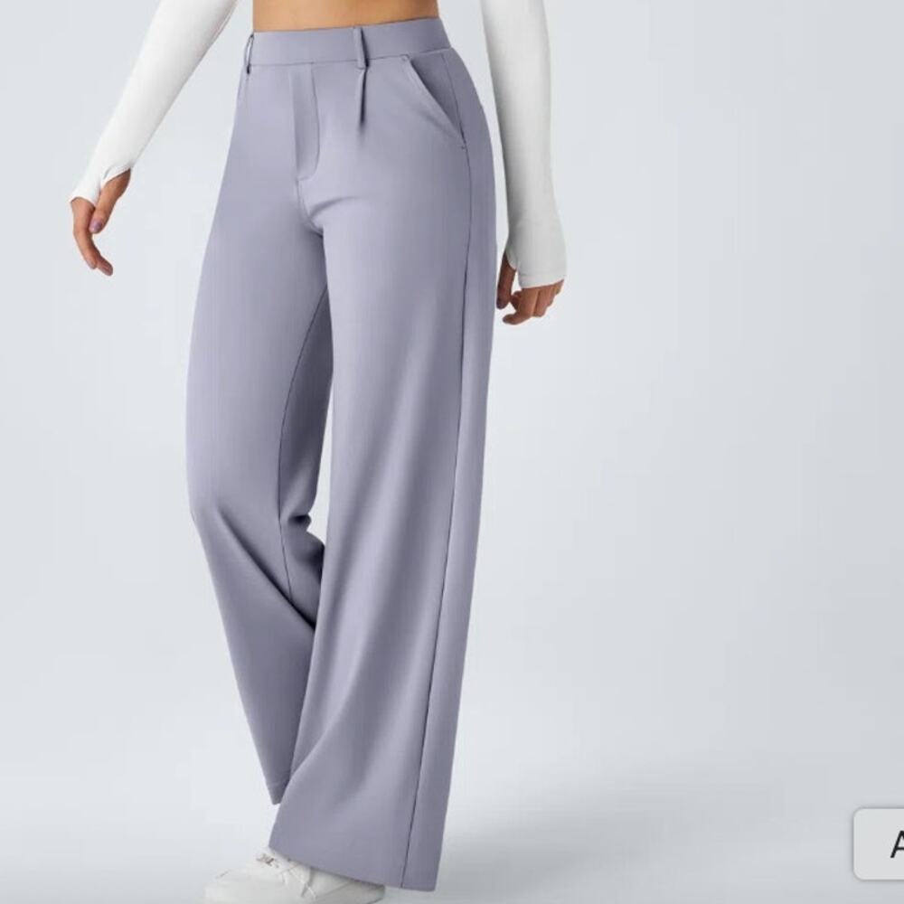 Halara Flex HaloTek Air Wide Leg Work Pants Lavender Aura Lilac XS NWT